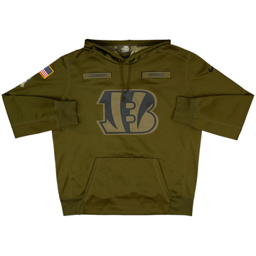 2018 Cincinnati Bengals Salute to Service Nike Hooded Sweat Top - 9/10 - (XL)