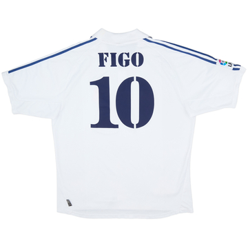 2001 Real Madrid Home Shirt Figo #10 - 4/10 - (XL)