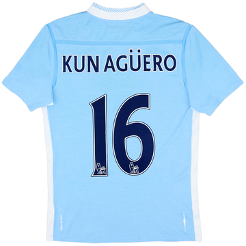 2011-12 Manchester City Home Shirt Kun Aguero #16 - 6/10 - (S)