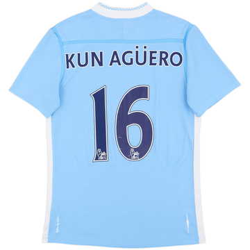 2011-12 Manchester City Home Shirt Kun Aguero #16 - 6/10 - (S)