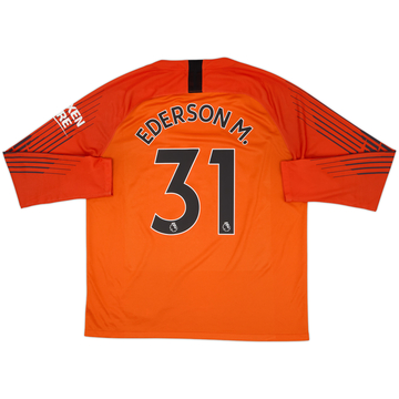2018-19 Manchester City GK Shirt Ederson M. #31 - 8/10 - (XL)