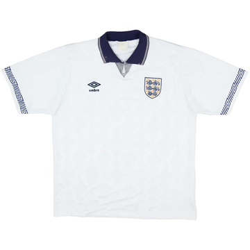 1990-92 England Home Shirt - 6/10 - (L)
