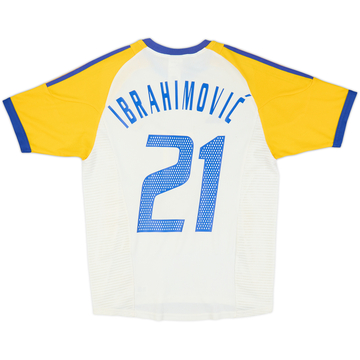 2002-04 Sweden Away Shirt Ibrahimovic #21 - 8/10 - (S)