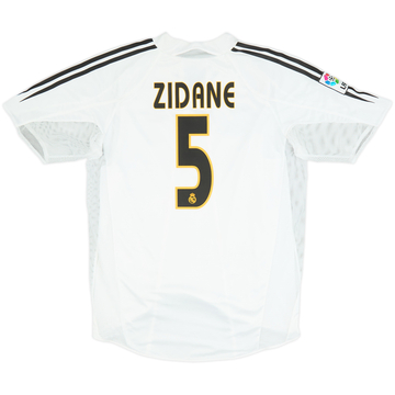 2004-05 Real Madrid Player Issue Home Shirt Zidane #5 - 6/10 - (L)