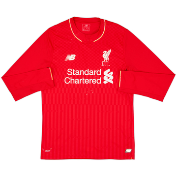 2015-16 Liverpool Home L/S Shirt - 4/10 - (S)