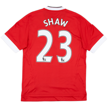 2015-16 Manchester United Home Shirt Shaw #23 - 8/10 - (M)