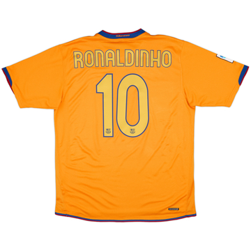2006-08 Barcelona Away Shirt Ronaldinho #10 - 8/10 - (L)