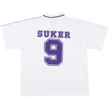 1996-97 Real Madrid Taquy Home Shirt Suker #9 - 6/10 - (M)