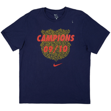 2009-10 Barcelona Nike 'Champions' Cotton Tee - 8/10 - (XL)