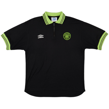 1998-99 Celtic Umbro 1/4 Zip Polo Shirt - 8/10 - (M)