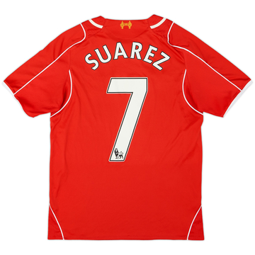 2014-15 Liverpool Home Shirt Suarez #7 - 5/10 - (S)