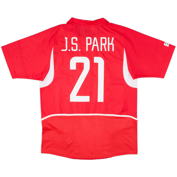 2002-03 South Korea Home Shirt J.S.Park #21 - 9/10 - (XL)