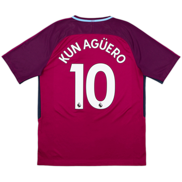 2017-18 Manchester City Away Shirt Kun Aguero #10 - 8/10 - (L)