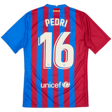 2021-22 Barcelona Home Shirt Pedri #16 - 9/10 - (S)