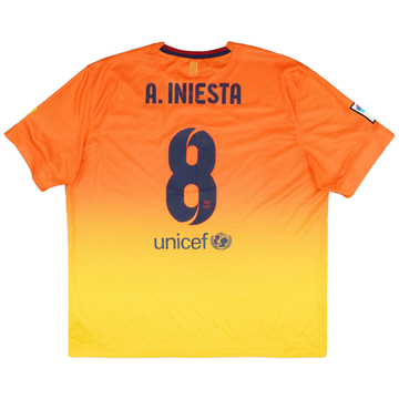 2012-13 Barcelona Away Shirt A.Iniesta #8 - 7/10 - (XXL)
