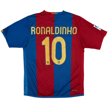 2006-07 Barcelona Home Shirt Ronaldinho #10 - 7/10 - (M)