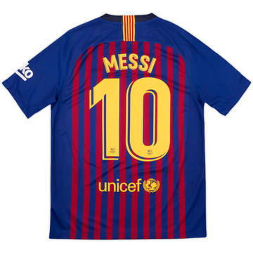 2018-19 Barcelona Home Shirt Messi #10 - 9/10 - (M)
