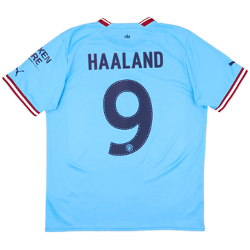 2022-23 Manchester City Home Shirt Haaland #9 - 7/10 - (L)