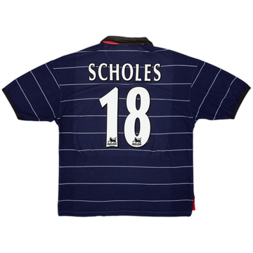1999-00 Manchester United Away Shirt Scholes #18 - 8/10 - (M)