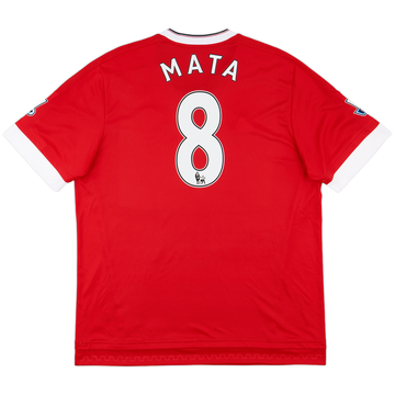 2015-16 Manchester United Home Shirt Mata #8 - 8/10 - (XL)