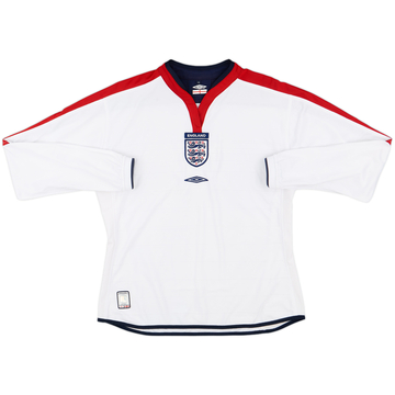 2003-05 England Home L/S Shirt - 8/10 - (Women's M)
