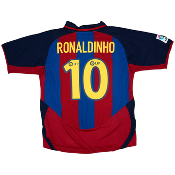 2003-04 Barcelona Home Shirt Ronaldinho #10 - 10/10 - (L)