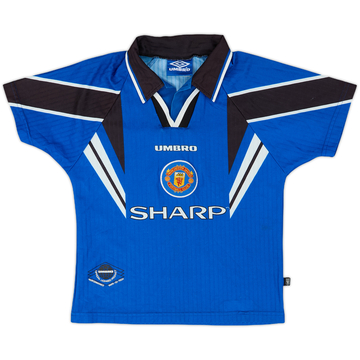 1996-98 Manchester United Third Shirt & Shorts - 6/10 - (S.Boys)