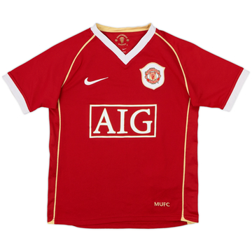 2006-07 Manchester United Home Shirt - 8/10 - (S.Boys)