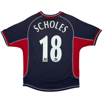 2000-01 Manchester United Third Shirt Scholes #18 - 6/10 - (L.Boys)