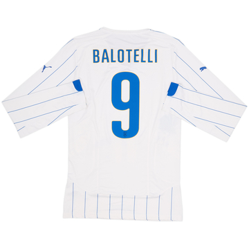 2014-15 Italy Player Issue (ACTV Fit) Away L/S Shirt Balotelli #9 - 8/10 - (XL)