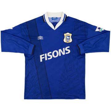 1994-95 Ipswich Town Player Issue Home L/S Shirt - 8/10 - (XL)