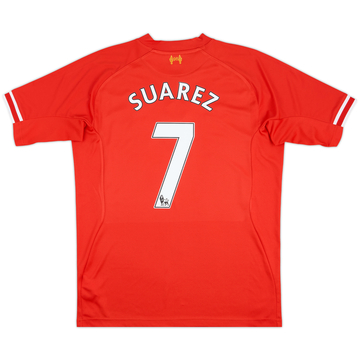 2013-14 Liverpool Home Shirt Suarez #7 - 6/10 - (L)