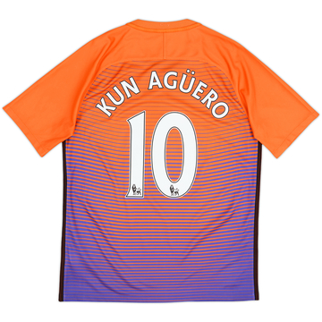 2016-17 Manchester City Third Shirt Kun Aguero #10 - 5/10 - (M)