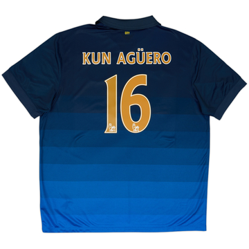 2014-15 Manchester City Away Shirt Kun Aguero #16 - 9/10 - (XXL)