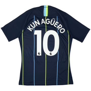2018-19 Manchester City Authentic Away Shirt Kun Aguero #10 - 10/10 - (M)