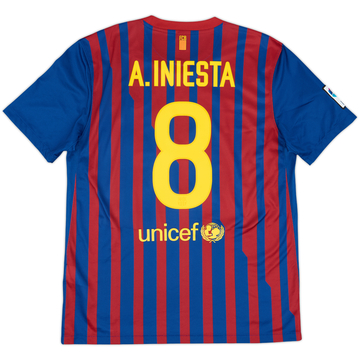 2011-12 Barcelona Home Shirt A.Iniesta #8 - 6/10 - (L)