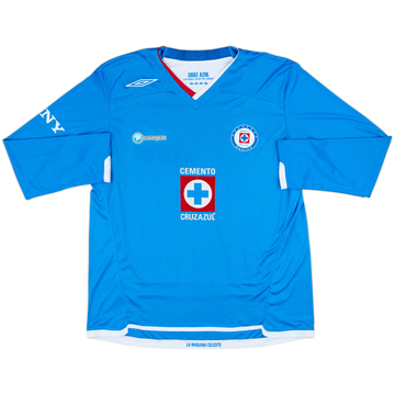 2009-10 Cruz Azul Home L/S Shirt - 8/10 - (L)