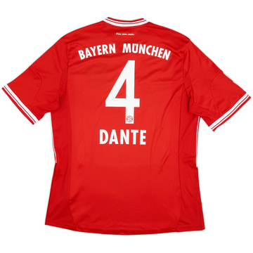 2013-14 Bayern Munich Home Shirt Dante #4 - 8/10 - (L)