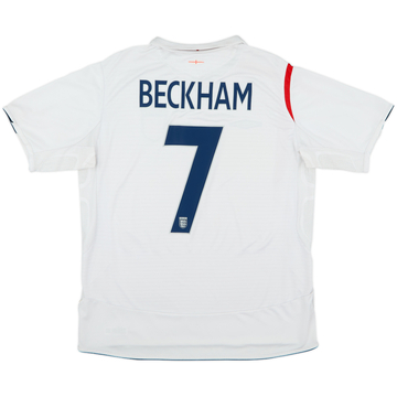 2005-07 England Home Shirt Beckham #7 - 5/10 - (XL)