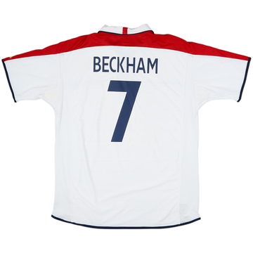 2003-05 England Home Shirt Beckham #7 - 5/10 - (XL)