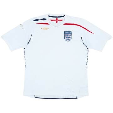 2007-09 England Home Shirt - 4/10 - (XXL)