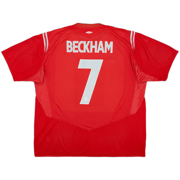 2004-06 England Away Shirt Beckham #7 - 5/10 - (3XL)
