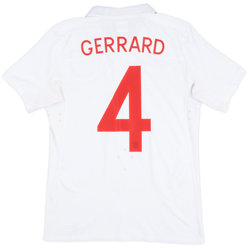 2009-10 England 'South Africa' Home Shirt Gerrard #4 - 6/10 - (S)