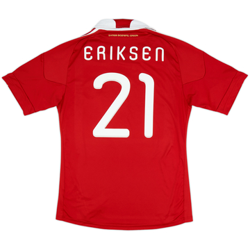 2010-11 Denmark Home Shirt Eriksen #21 - 9/10 - (L)