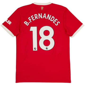 2021-22 Manchester United Home Shirt B.Fernandes #18 - 7/10 - (M)