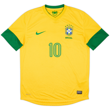 2012-13 Brazil Home Shirt #10 - 7/10 - (M)