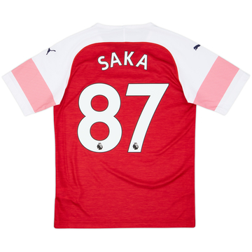 2018-19 Arsenal Home Shirt Saka #87 - 10/10 - (S)
