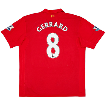 2012-13 Liverpool Home Shirt Gerrard #8 - 8/10 - (XXL)