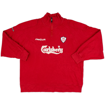 2001-02 Liverpool Reebok 1/4 Zip Drill Top - 7/10 - (M)