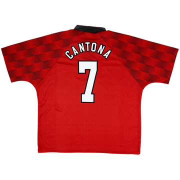 1996-98 Manchester United Home Shirt Cantona #7 - 8/10 - (XXL)